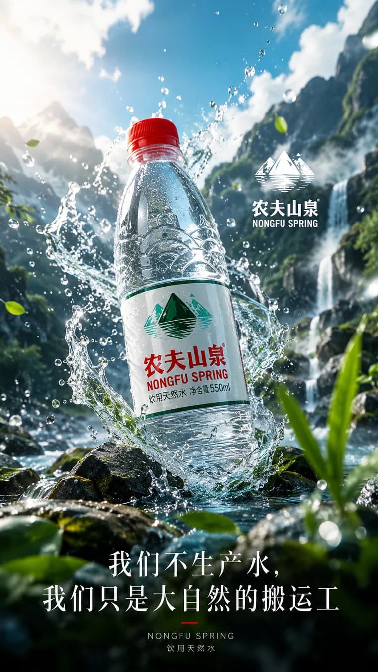 农夫山泉场景换底电商经典案例
