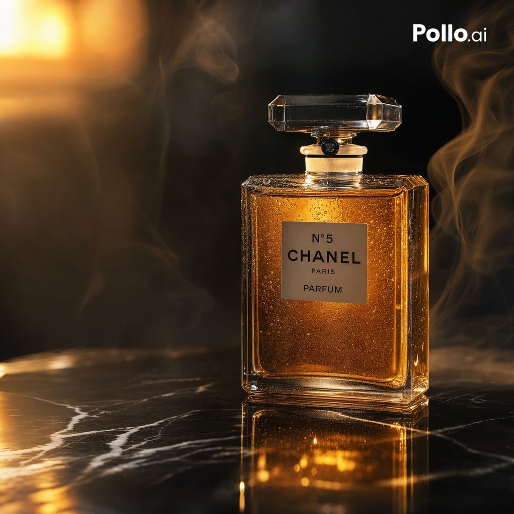 E-commerce Main Image - Luxury Amber Perfume Ad