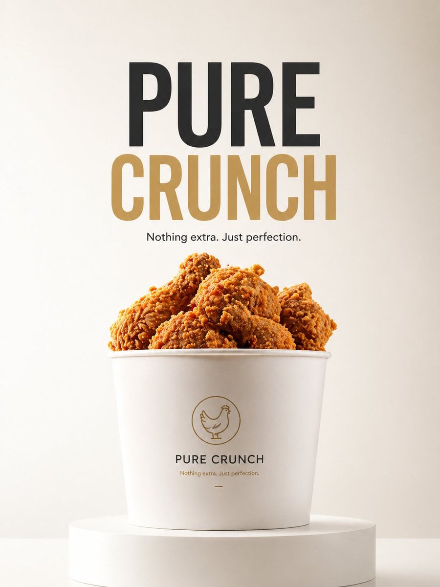 E-commerce Main Image - Minimalist Product Ad: PURE CRUNCH