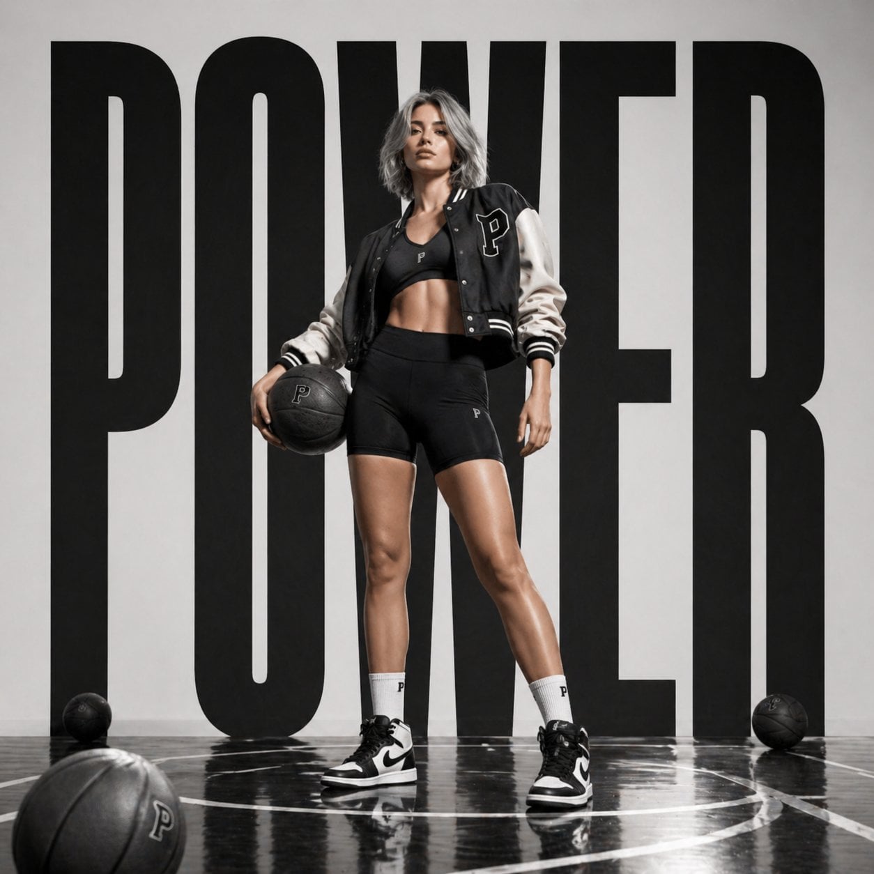 Luxury Sportswear Basketball Athlete Campaign Poster
