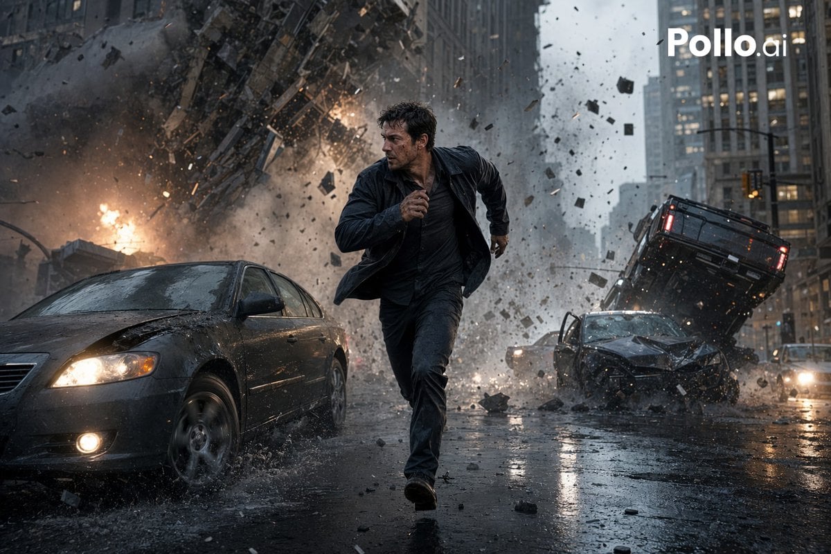 Cinematic City Explosion Chase