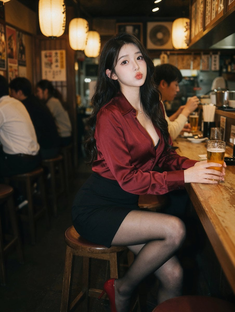 照片级写实居酒屋人像