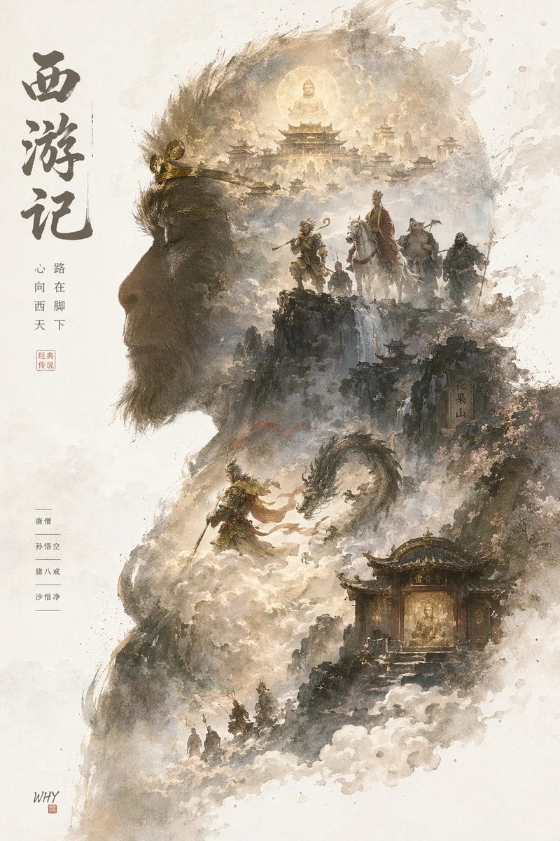 史诗级剪影世界海报