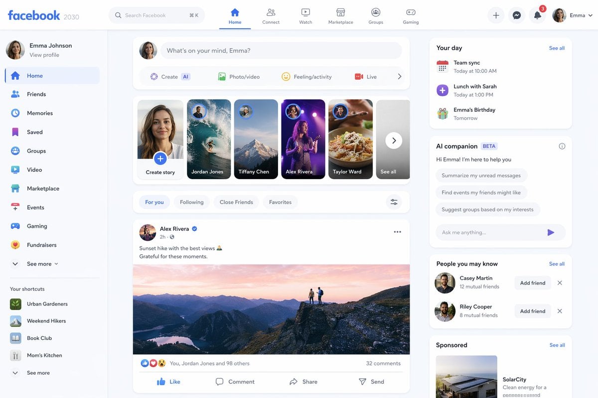 Facebook 2030 年预测