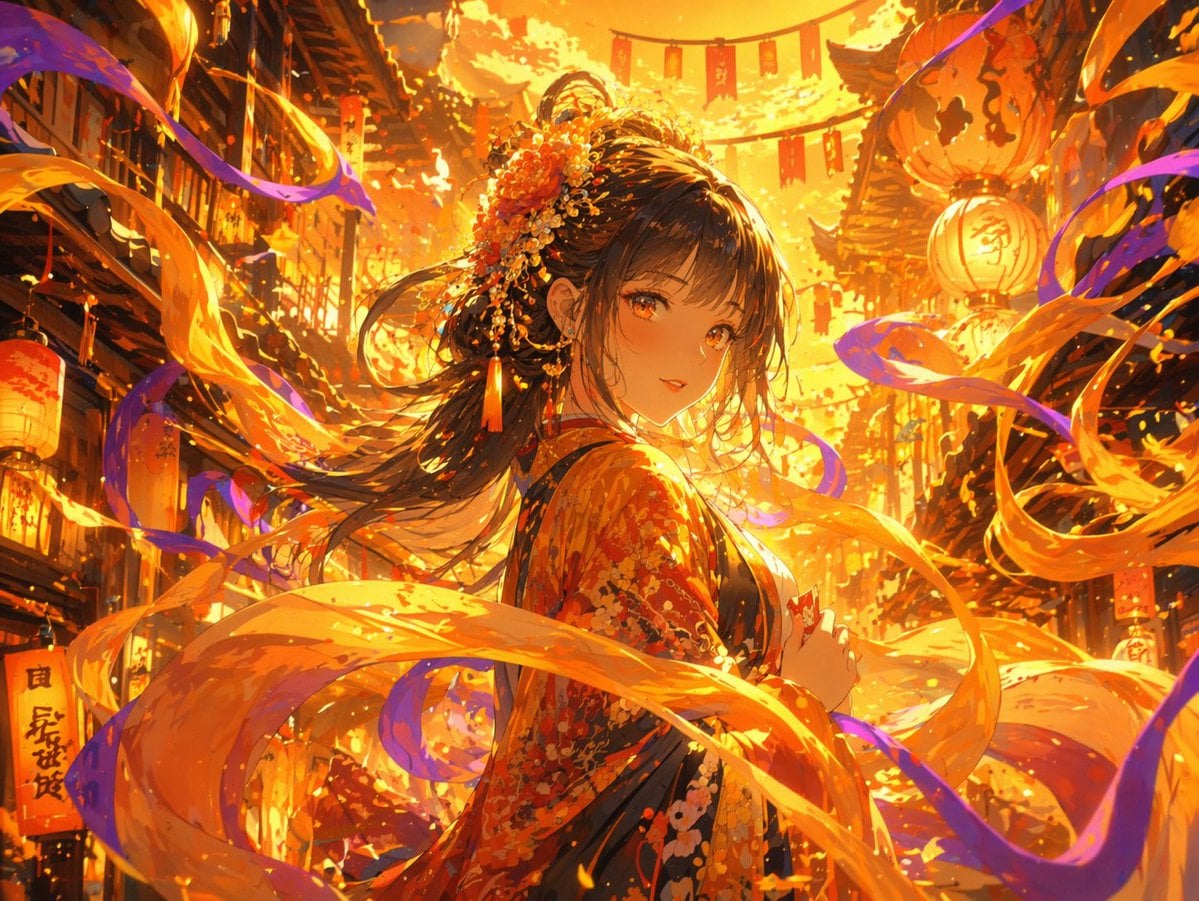 梦幻发光丝带风格转换