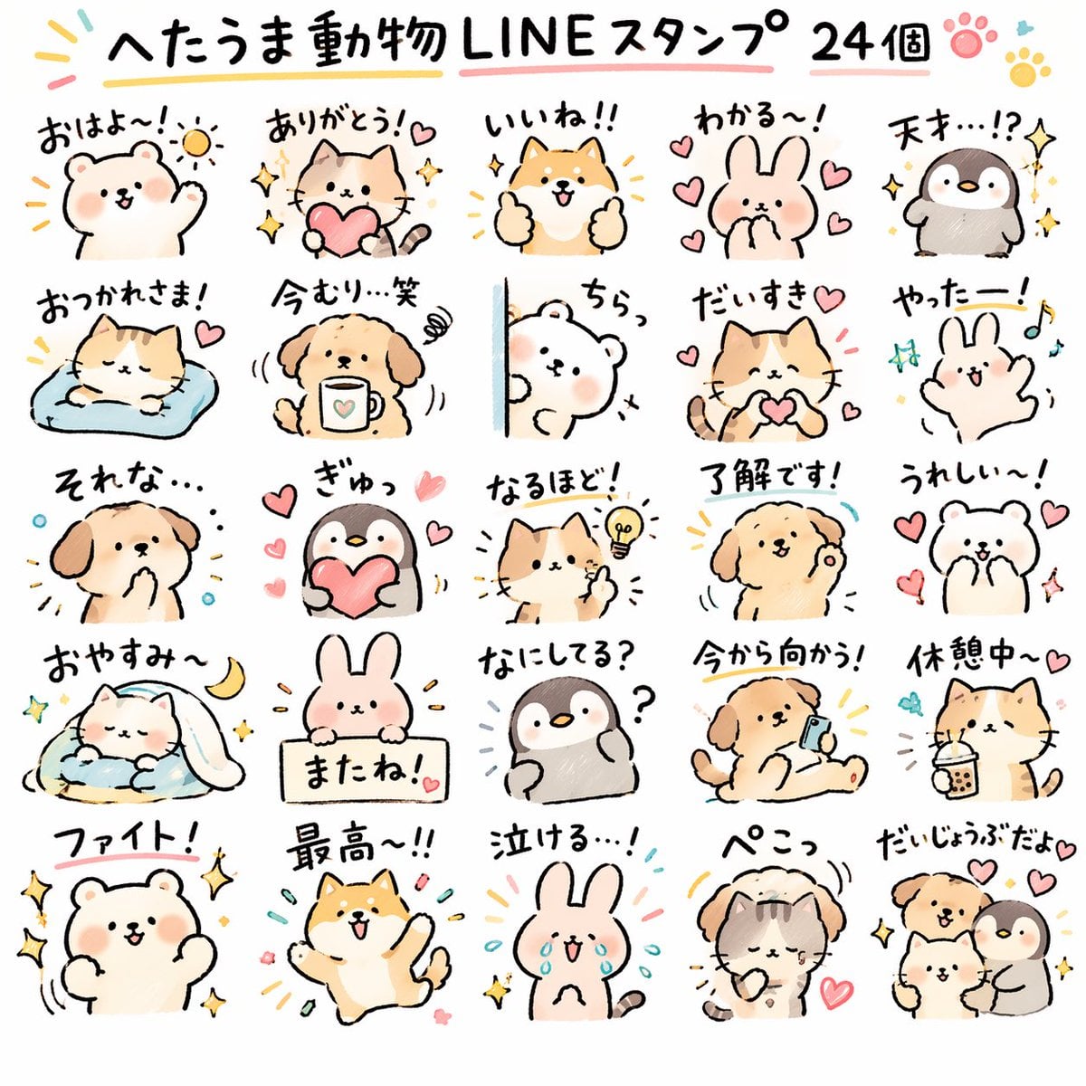 趣味动物贴纸套装