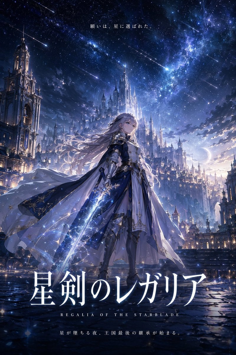 奇幻动漫风骑士电影海报