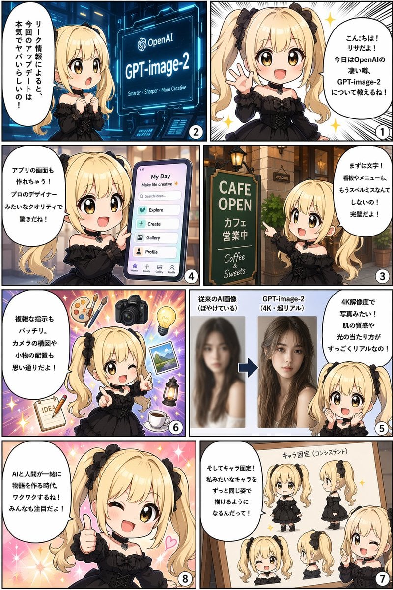 8 格漫画风格信息图