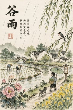 Grain Rain Festival Poster