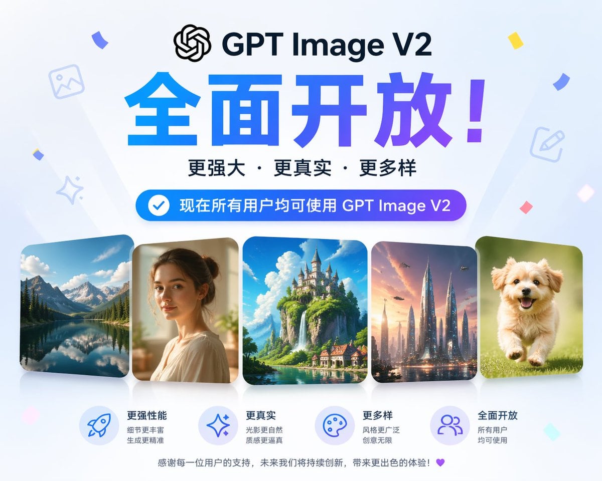 GPT-Image V2 功能发布公告