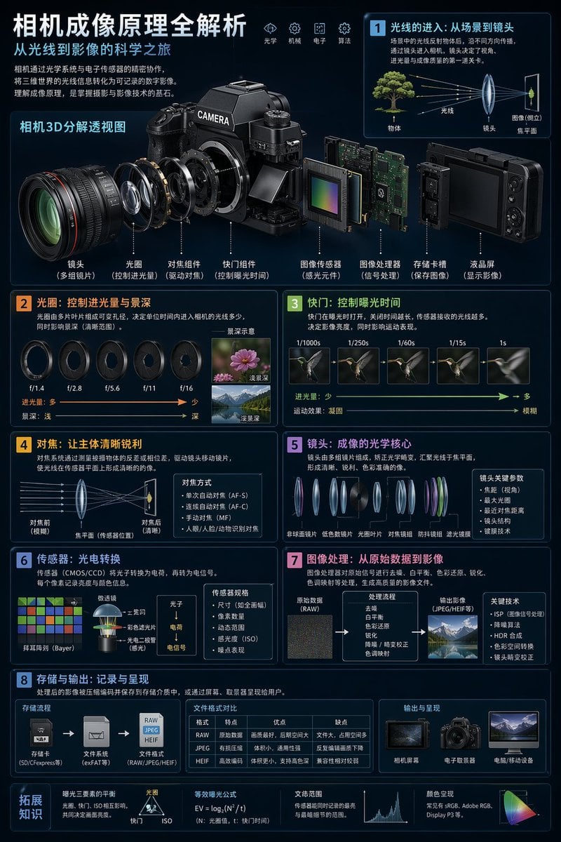 相机成像技术信息图