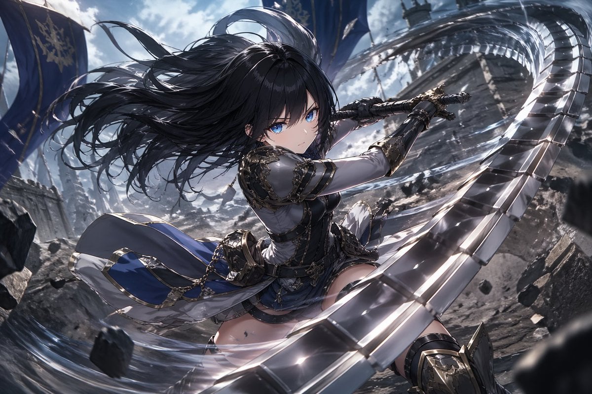 Anime Warrior With Whip Sword