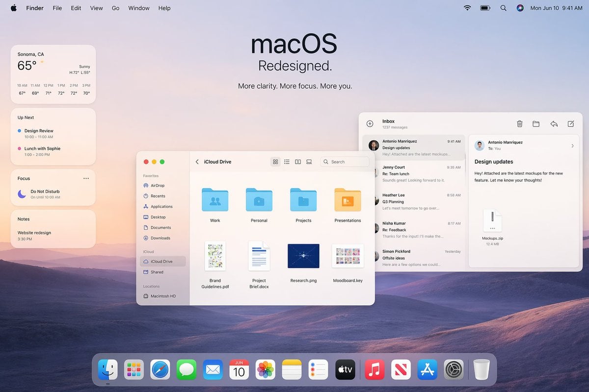 Apple macOS 重新设计宣传样机