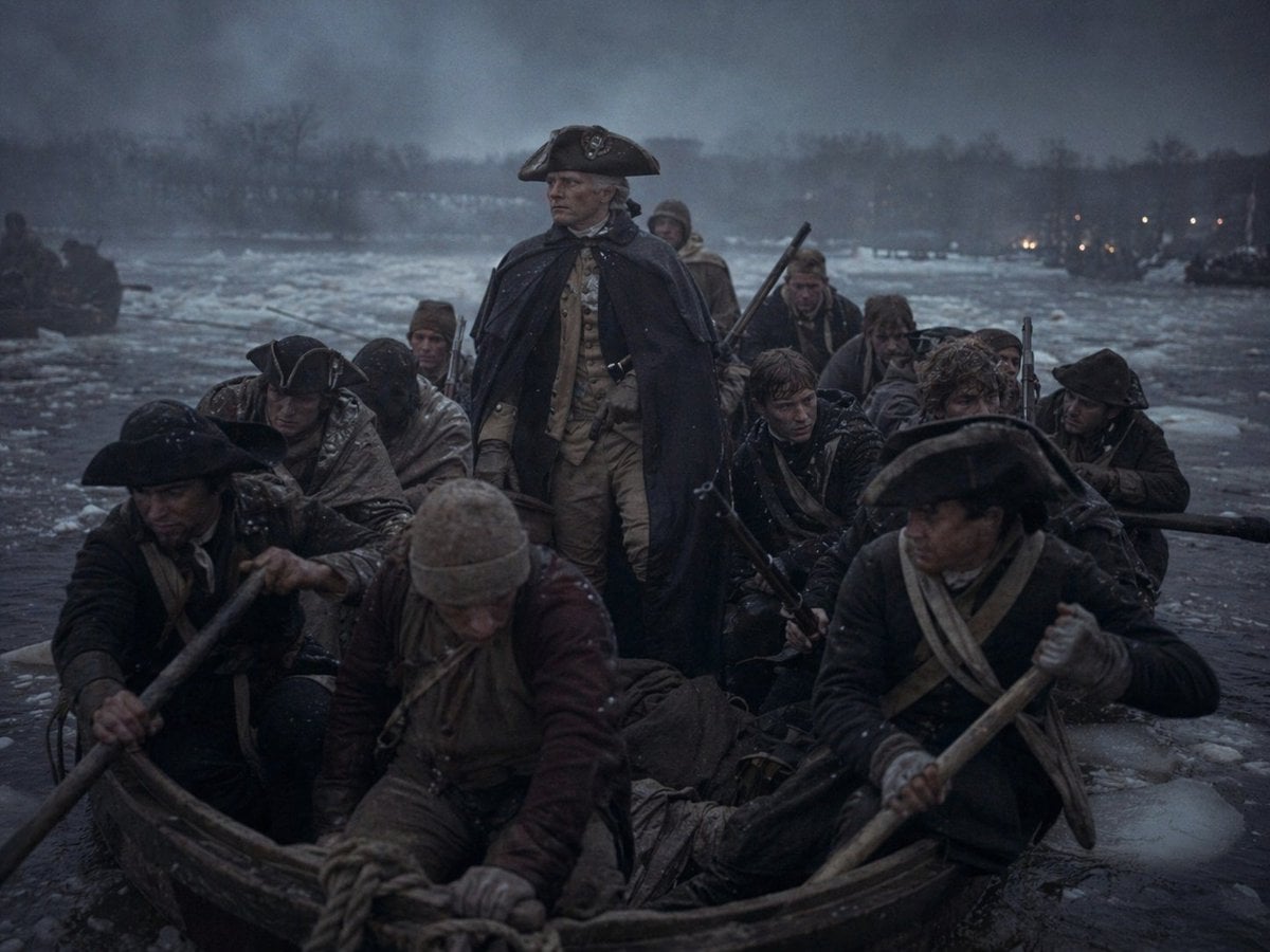 华盛顿横渡风格冬季船景