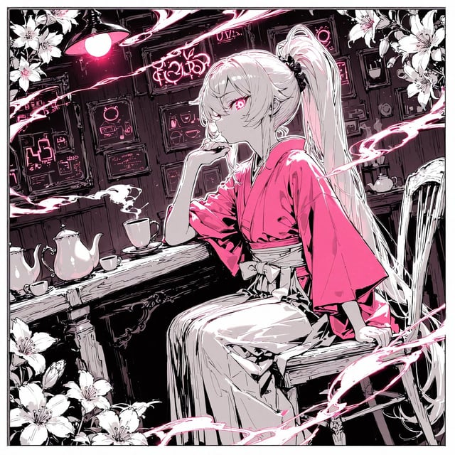 漫画/分镜 - 赛博朋克和服茶室