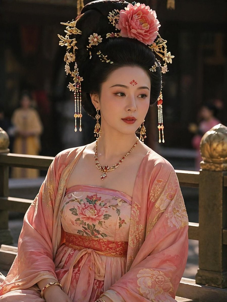 Historical Yang Guifei Realistic Portrait