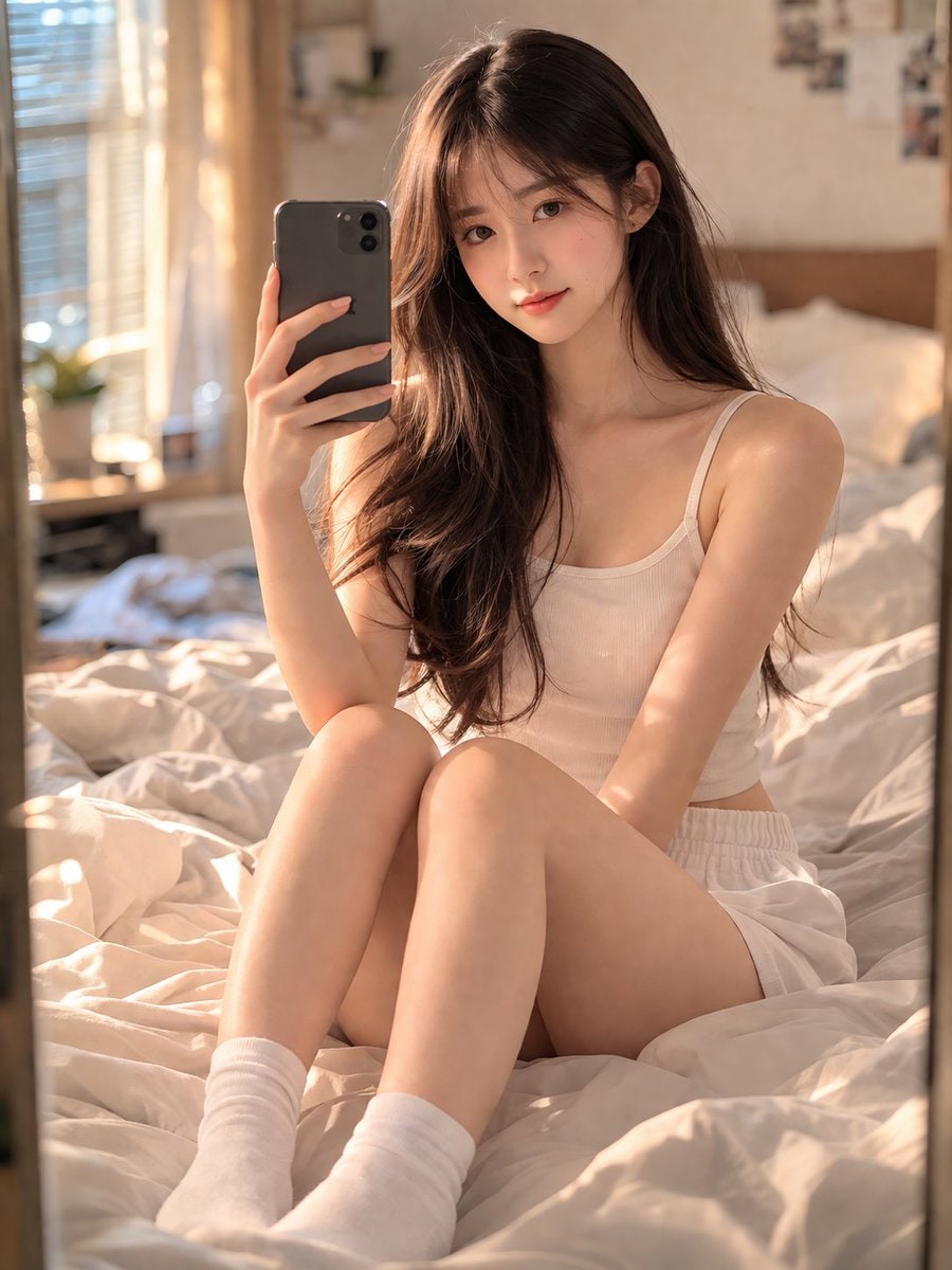 Mirror Selfie Bedroom Portrait