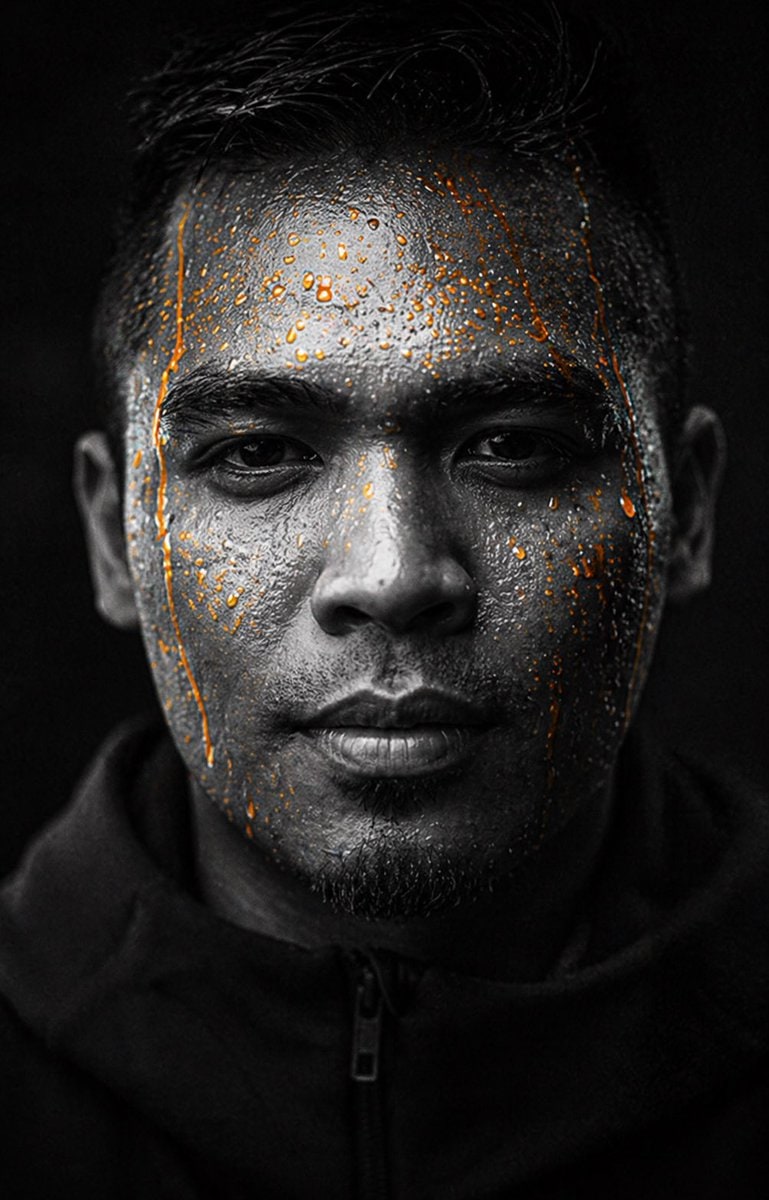 Dark Gatorade-Style Portrait