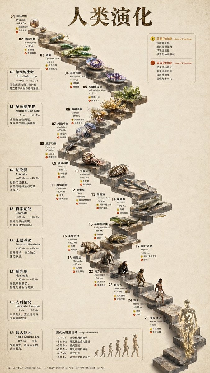 3D Stone Staircase Evolution Infographic