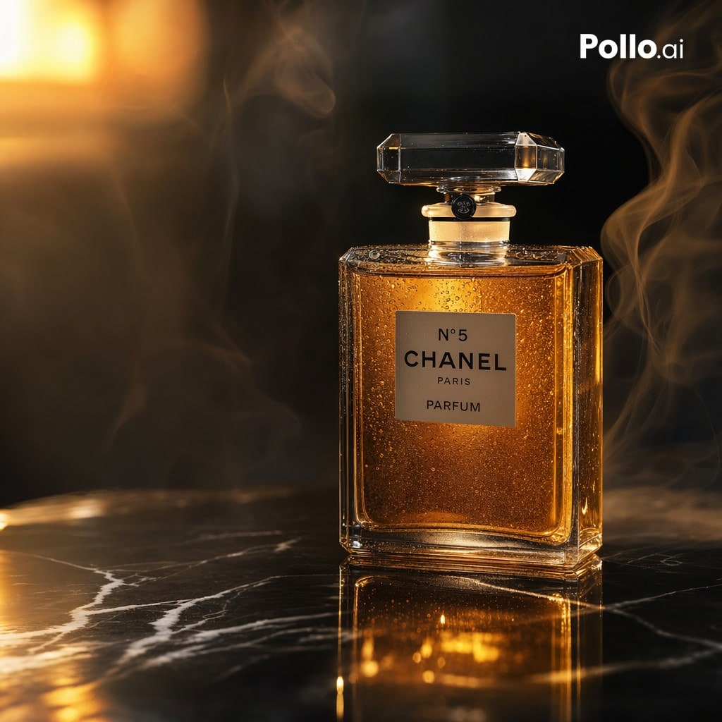 E-commerce Main Image - Luxury Amber Perfume Ad