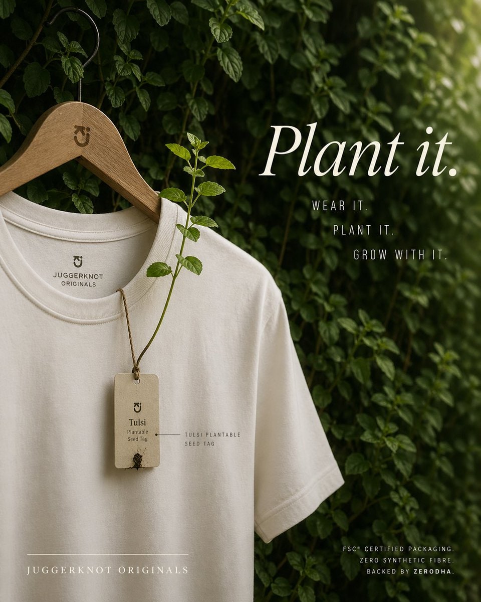 E-commerce Main Image - Sustainable T-Shirt Plantable Tag Ad