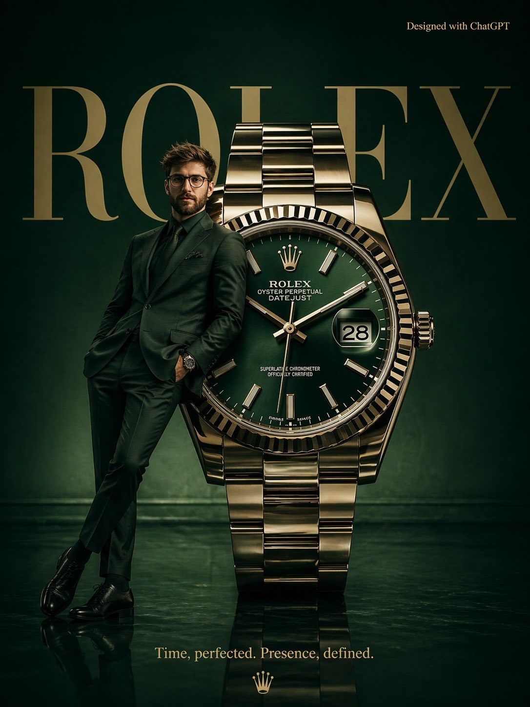 Surrealist Rolex Luxury Watch Fashion Poster