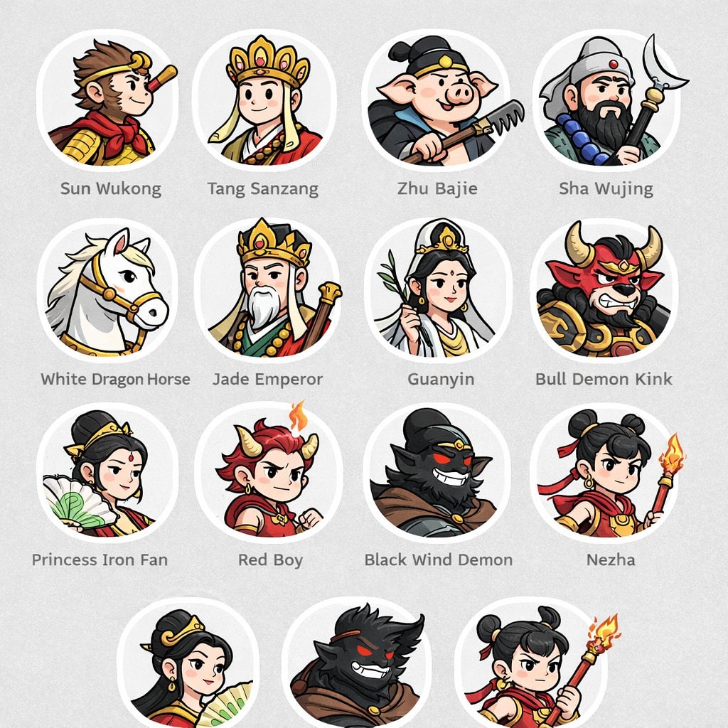 神话角色头像网格