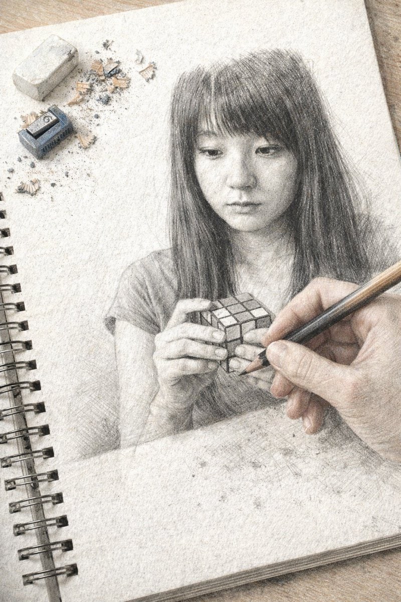 错视画风格速写绘图