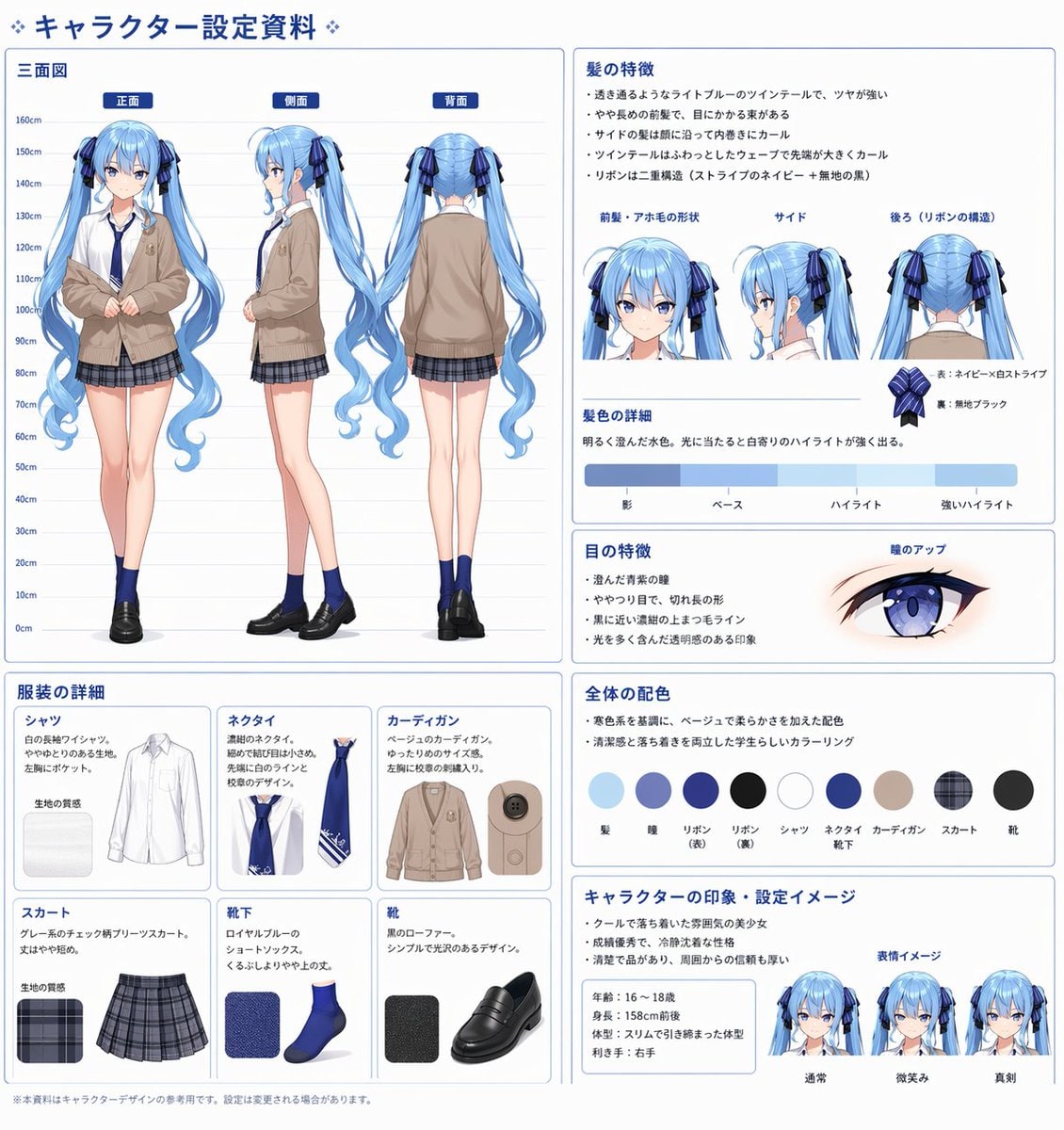 综合动漫角色参考图表