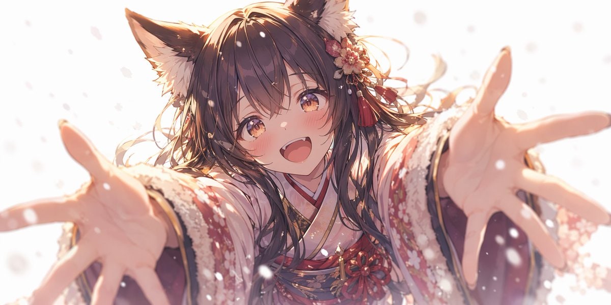 动漫风狐狸少女求抱抱