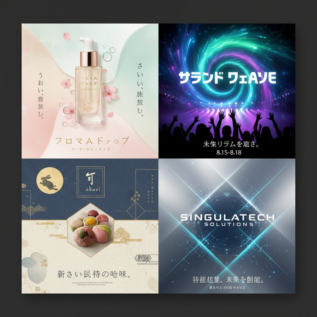 4 格日式广告概念网格