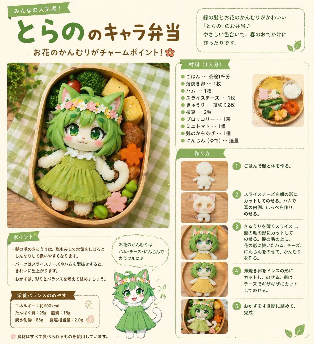 卡通便当食谱页面