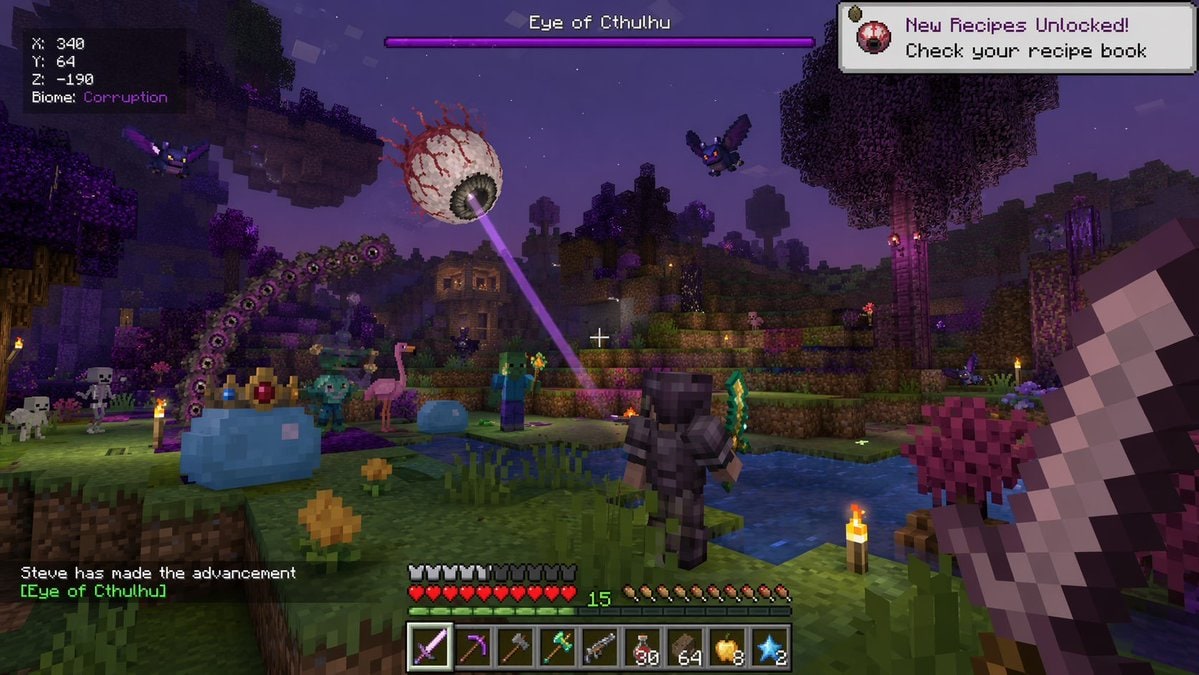 体素生存游戏 Boss 战 HUD