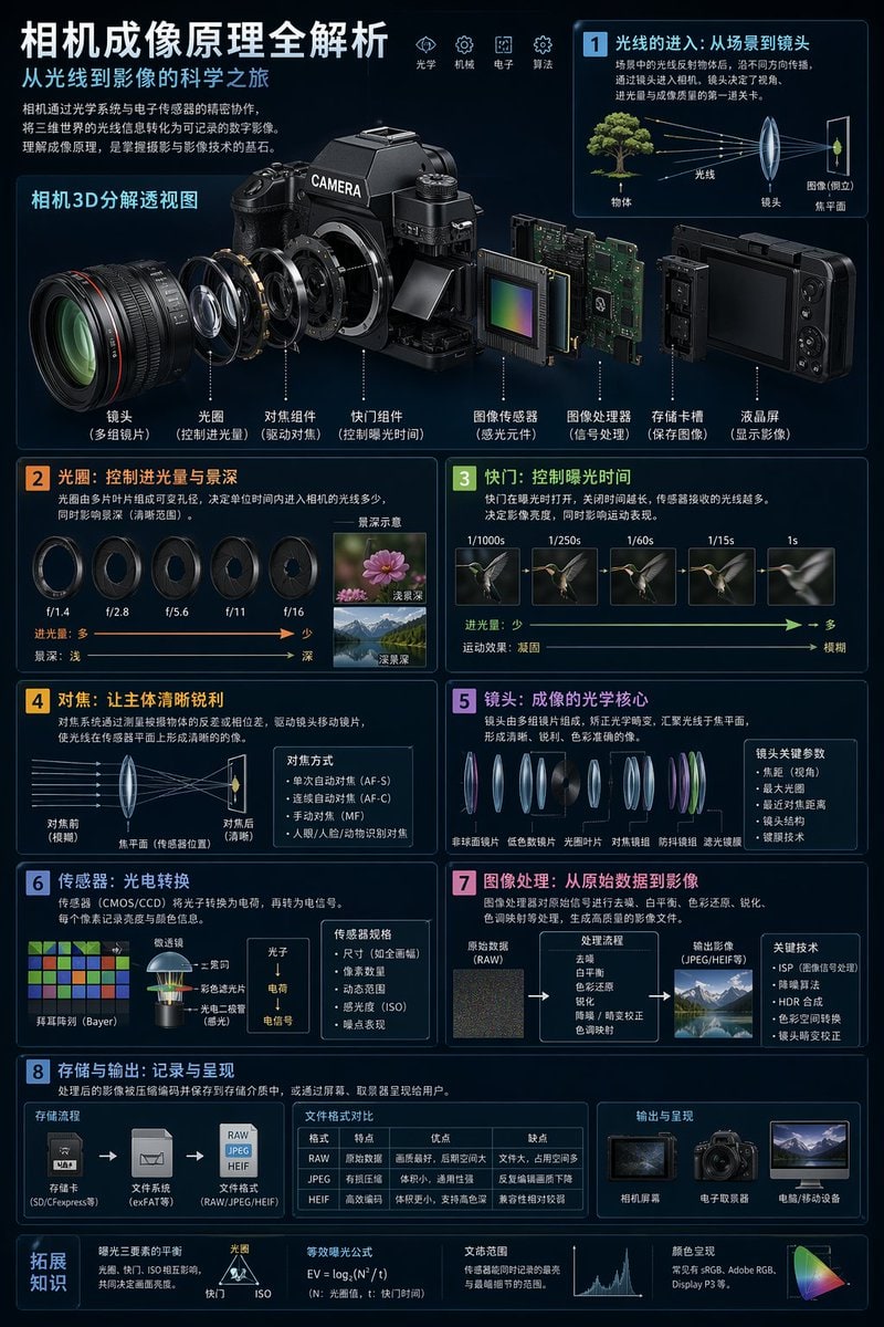 相机成像技术信息图