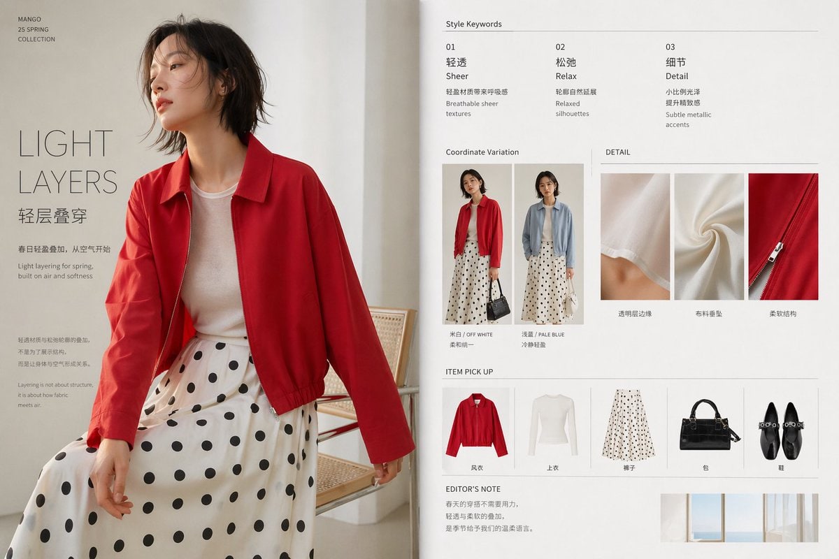 极简春季时尚编辑项目