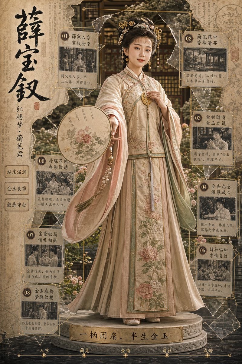 信息图 / 教育视觉 - 中国古代贵族女子海报