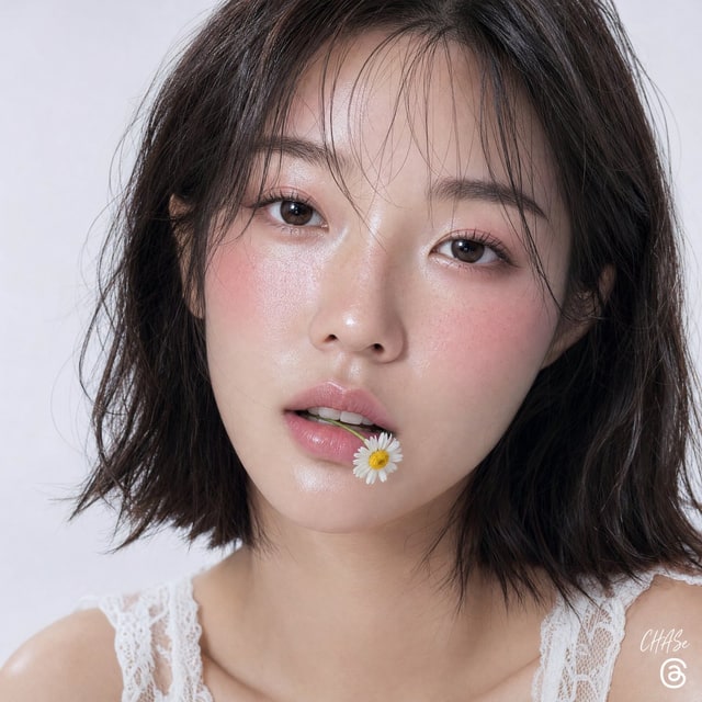 社交媒体帖子 - 甘菊水润美肌人像