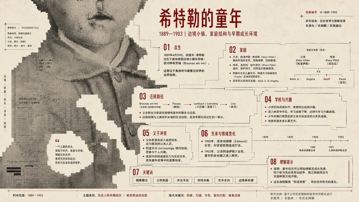 信息图 / 教育视觉 - 像素故障结构信息图海报
