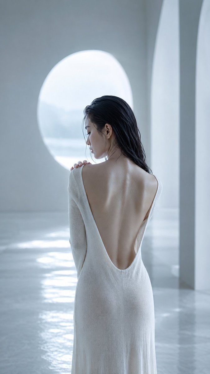 社交媒体帖子 - 奢华极简日式艺术人像