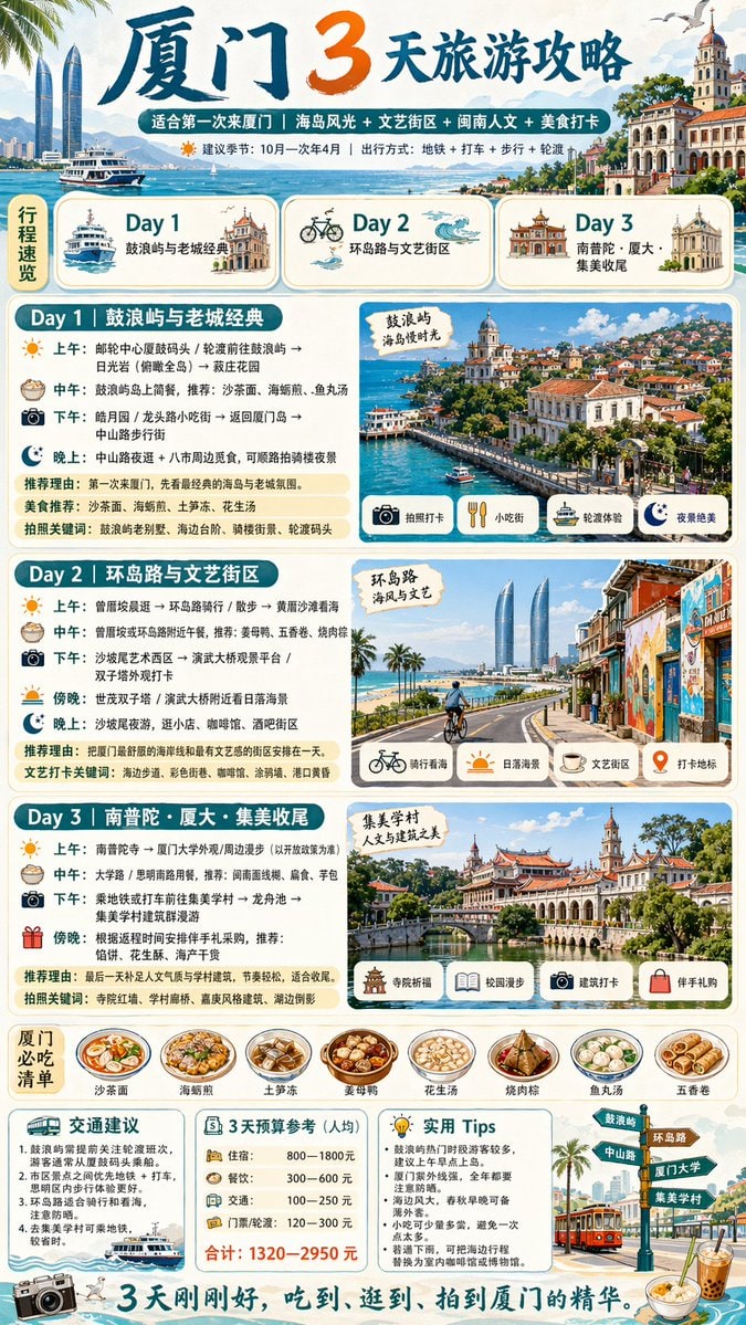 生成【城市】三天旅游攻略，就这么简单一句话