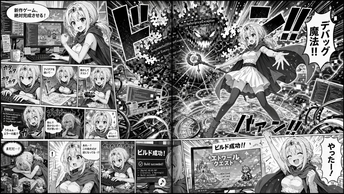 漫画跨页:奇幻游戏开发者