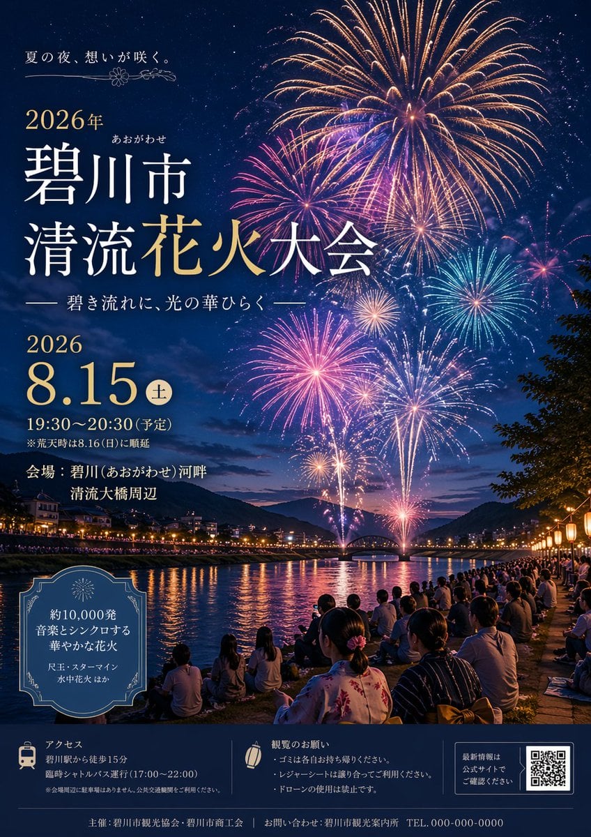 日本花火大会海报