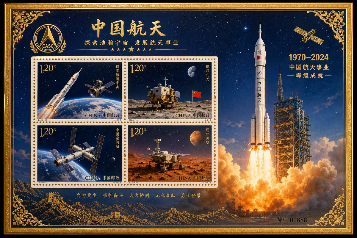 中国航天纪念邮票 · @username