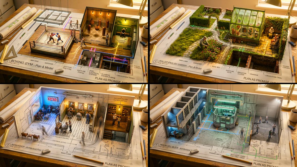 一张[LOCATION]的建筑平面图，铺展开来