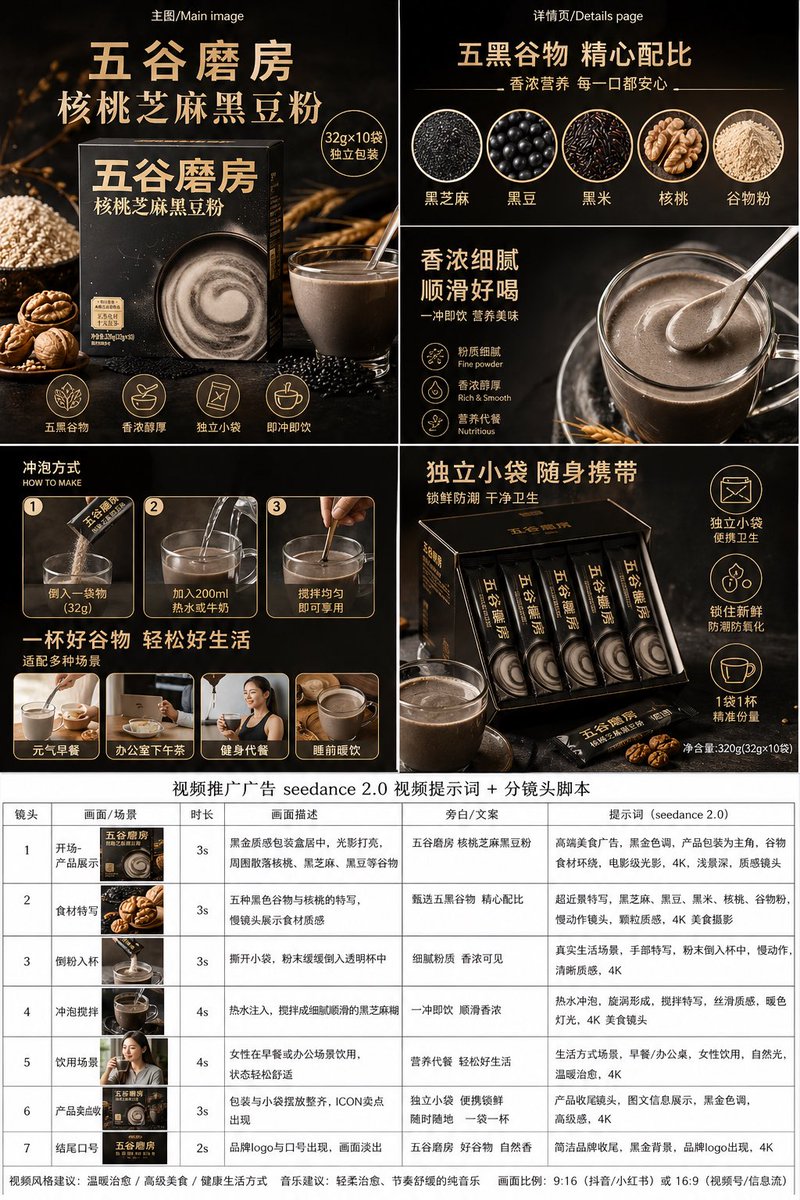 E-commerce Main Image - Premium Grain Powder Ad Board