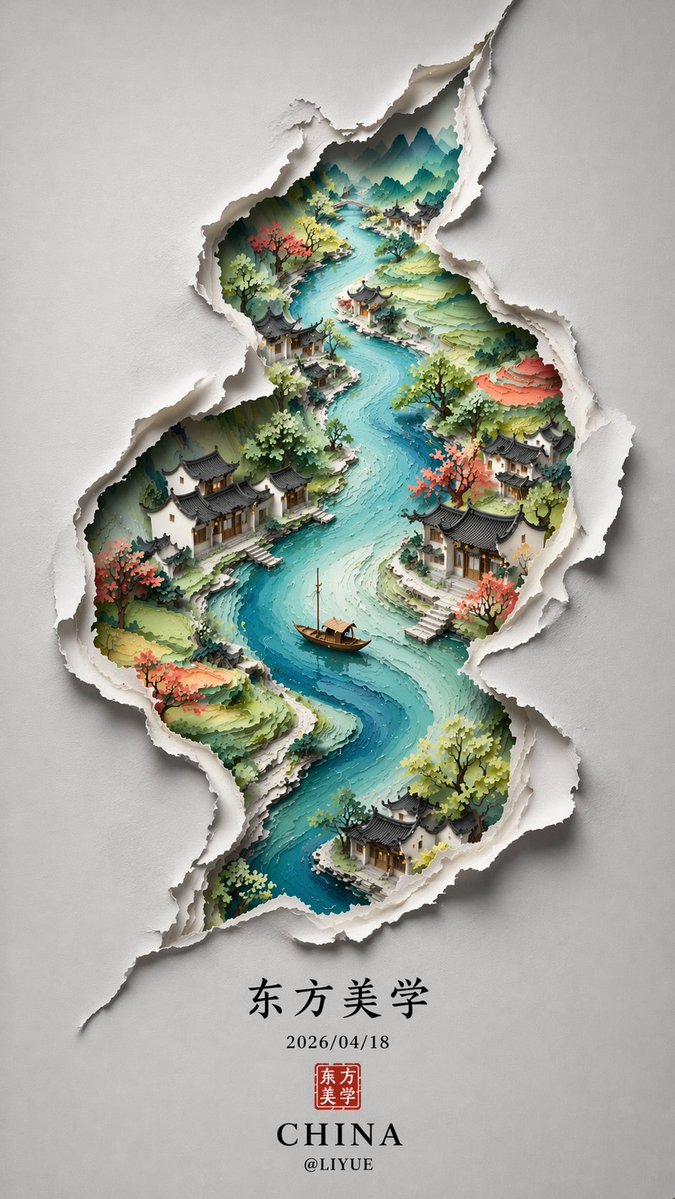 中文极简 S 形海报