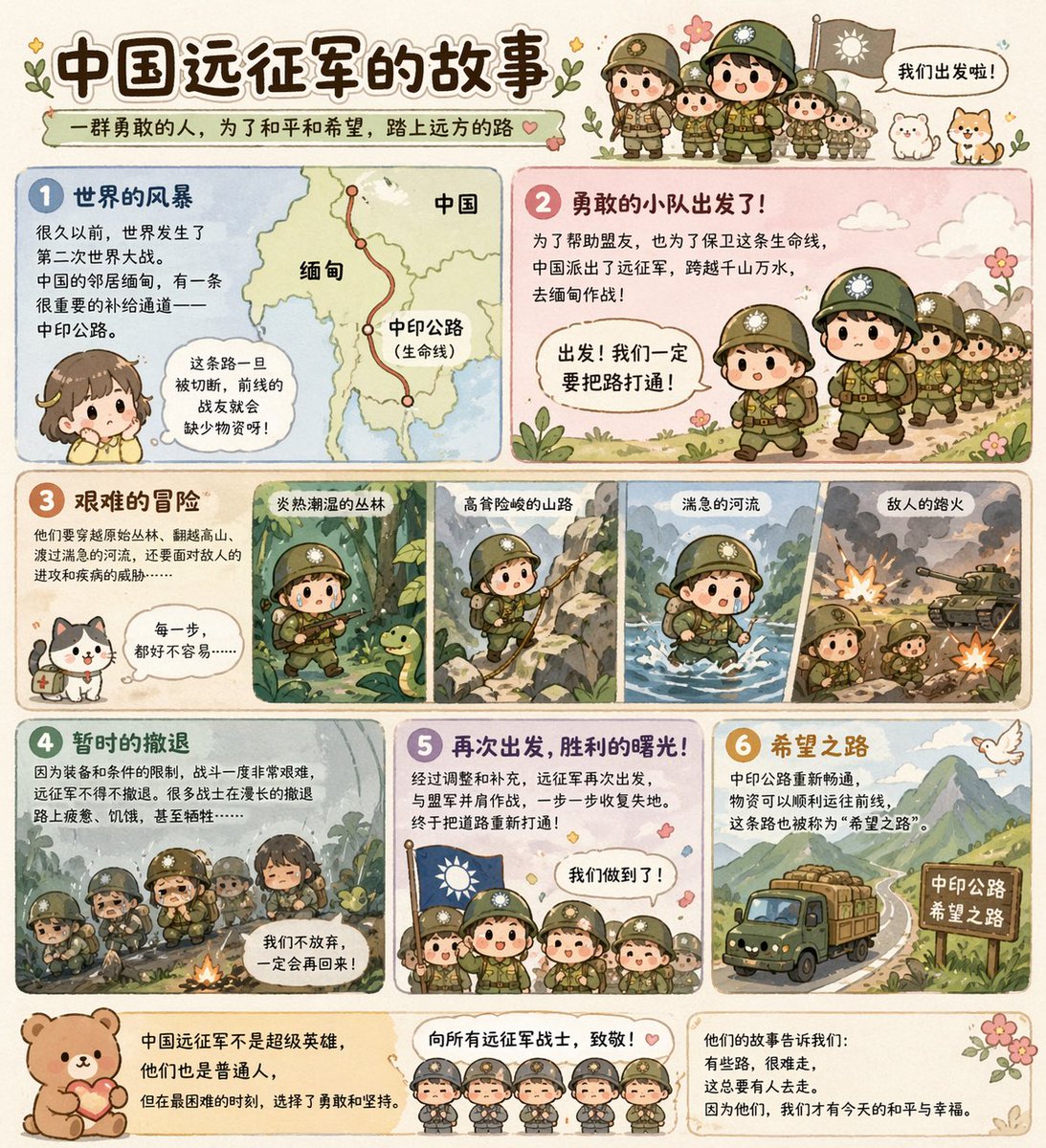 可爱中国远征军故事板