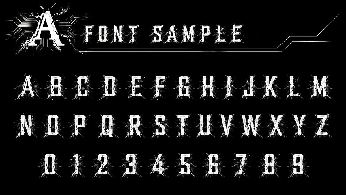 字母数字字体目录 prompt