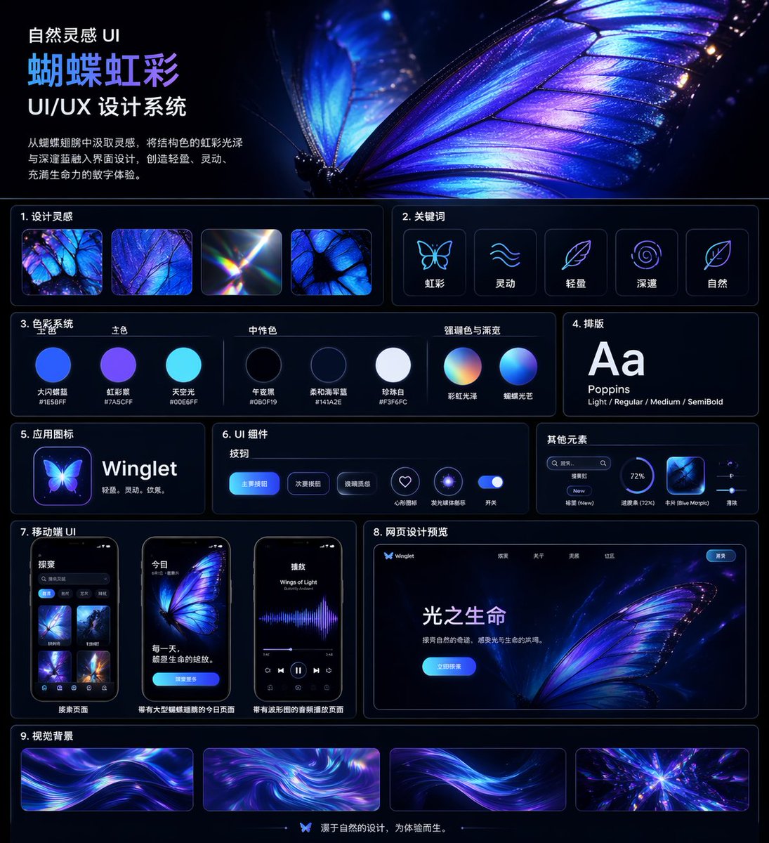 虹彩蝴蝶 UI 系统项目