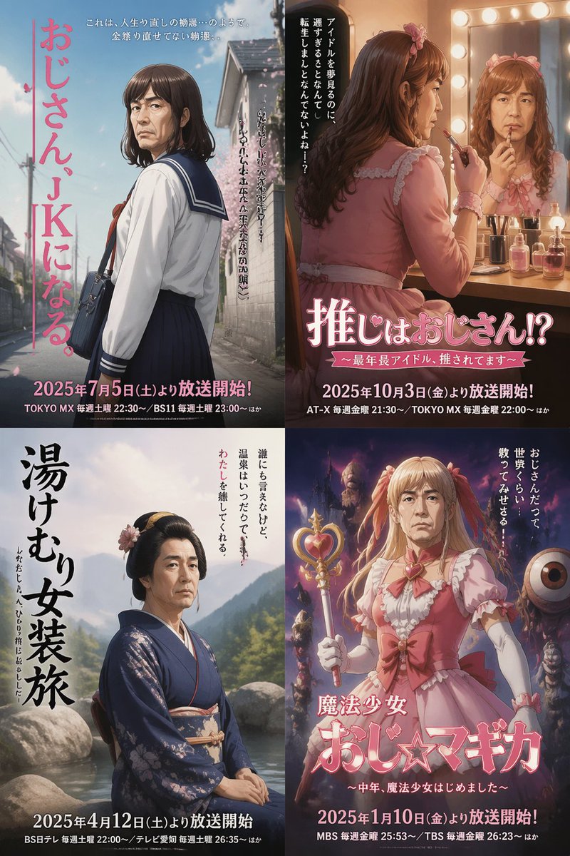 四款日本大叔恶搞海报